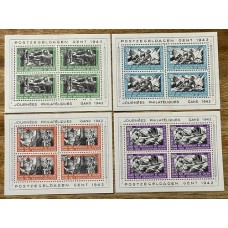 ALEMANIA EN BELGICA 1942 HOJAS BLOQUES DE LA LEGION FLAMENCA SERIE COMPLETA NUEVAS CON GOMA/MINT RARAS